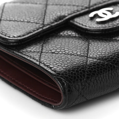 Chanel Caviar Quilted Compact Flap Wallet Black 10 of 13