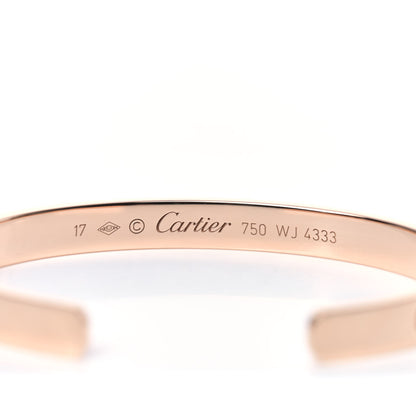 Cartier 18K Pink Gold LOVE Cuff Bracelet 17 4 of 5