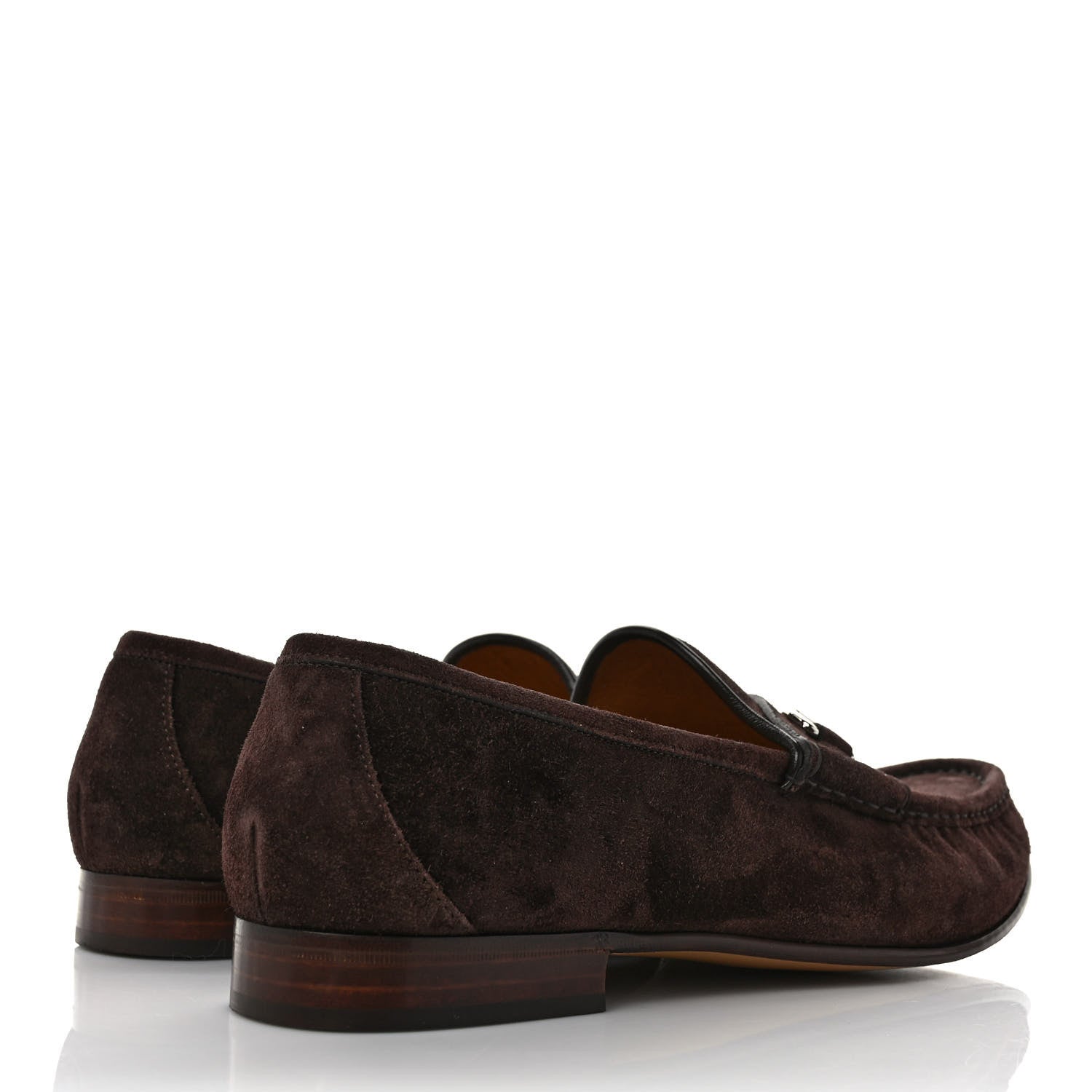 Gucci Suede Mens Horsebit Loafers 12.5 Testa di Moro 4 of 9