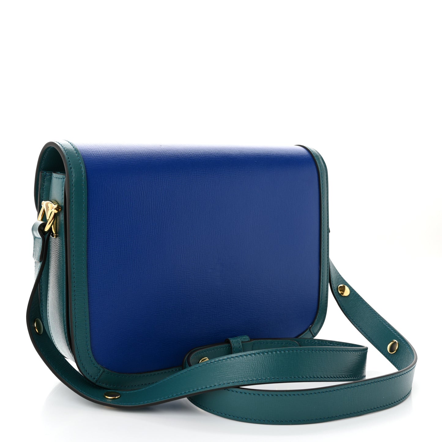 Azalea Calfskin Horsebit 1955 Shoulder Bag Imperial Blue Pavone Imperial Blue Pavone