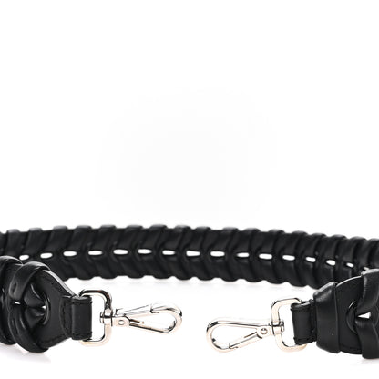 Fendi Vitello Dolce Shiny Nappa Lace Up Strap You Black 3 of 3