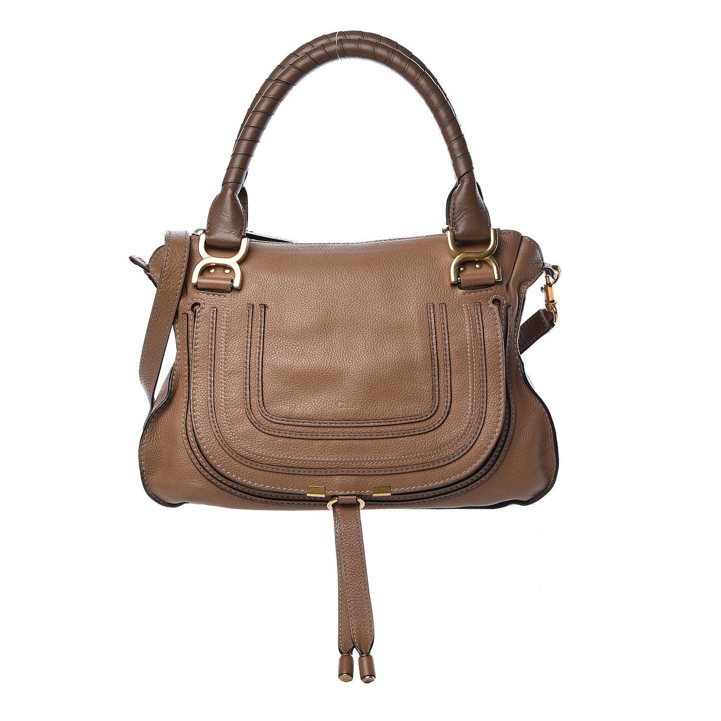 Calfskin Medium Marcie Satchel Nut