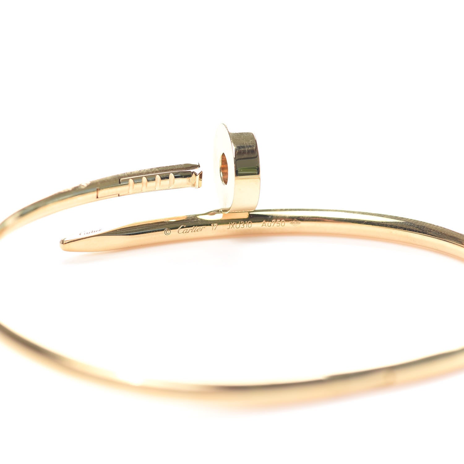 Cartier 18K Yellow Gold Juste Un Clou Bracelet 17 5 of 7