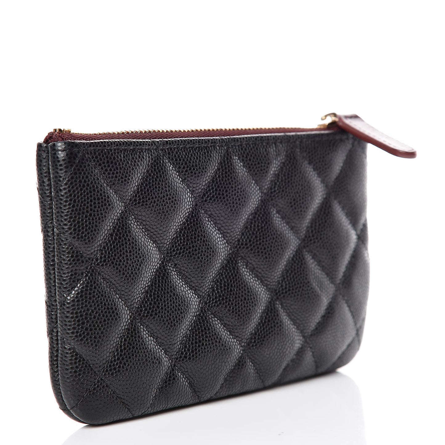 Caviar Quilted Small Cosmetic Case Black