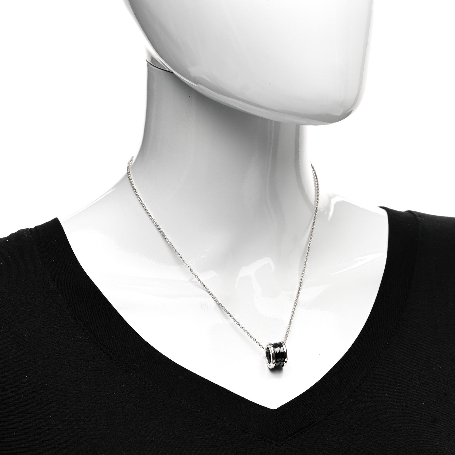 Bulgari Sterling Silver Ceramic Save The Children Pendant Necklace 2 of 4