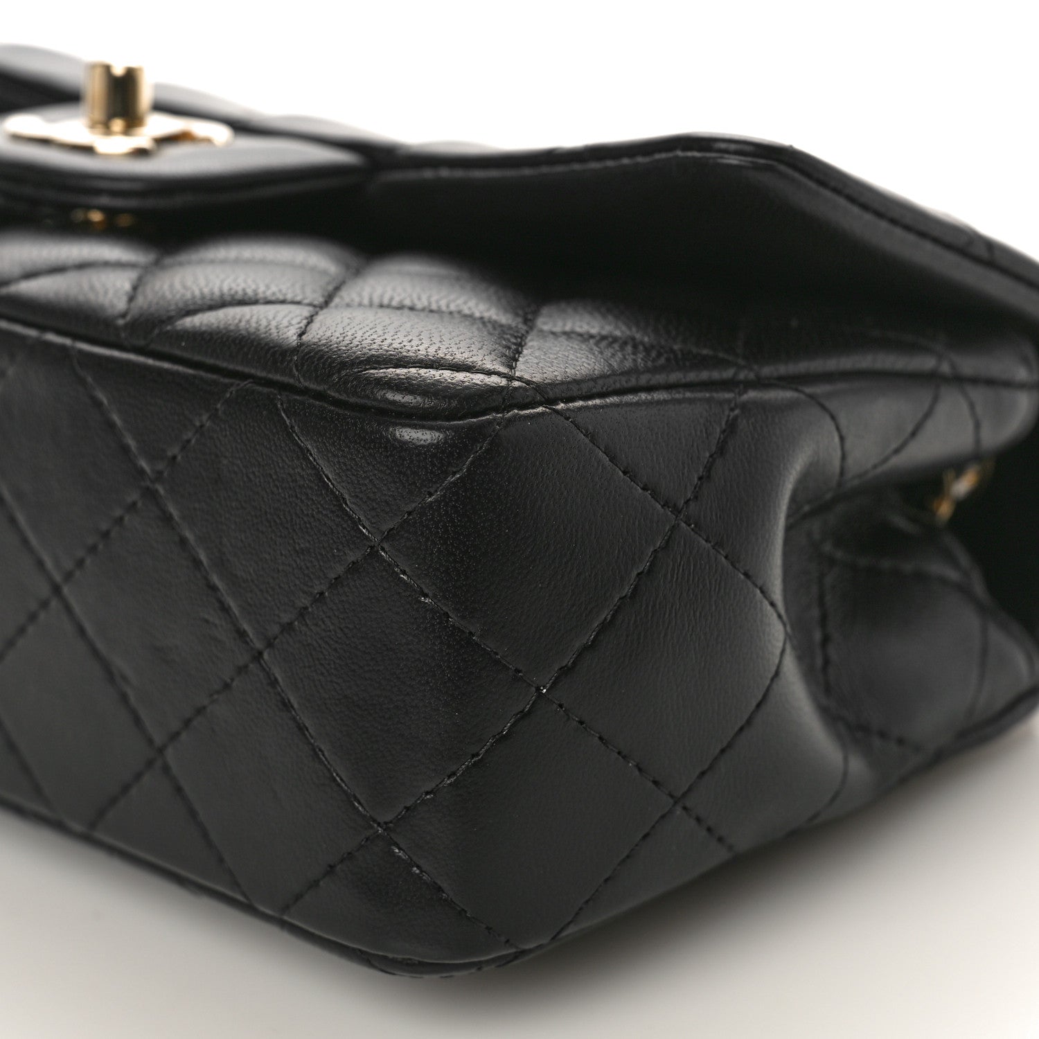 Chanel Lambskin Quilted Mini Rectangular Flap Black 8 of 9