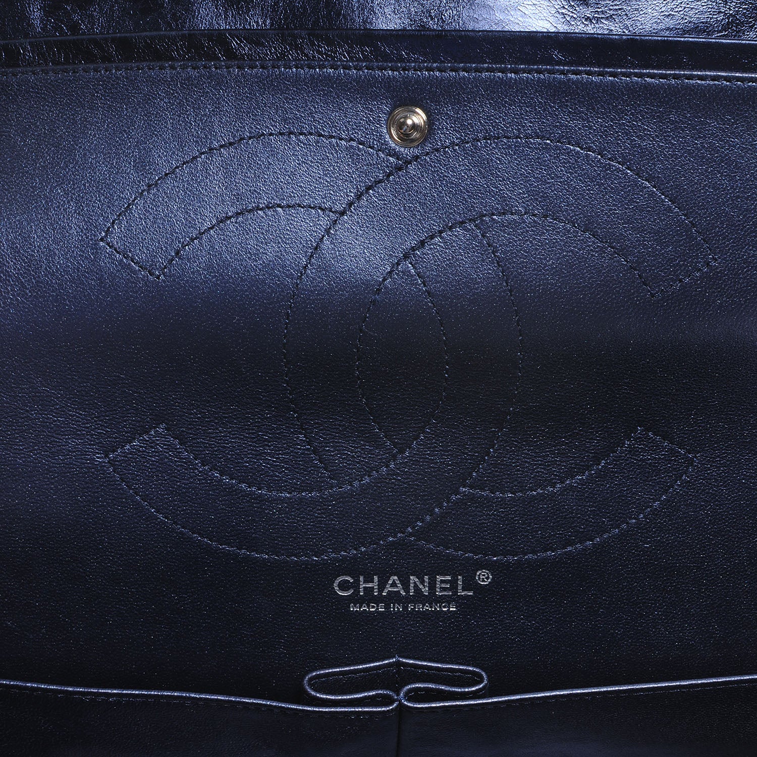 Chanel Calfskin 2.55 Reissue 227 Flap Metallic Blue 5 of 7