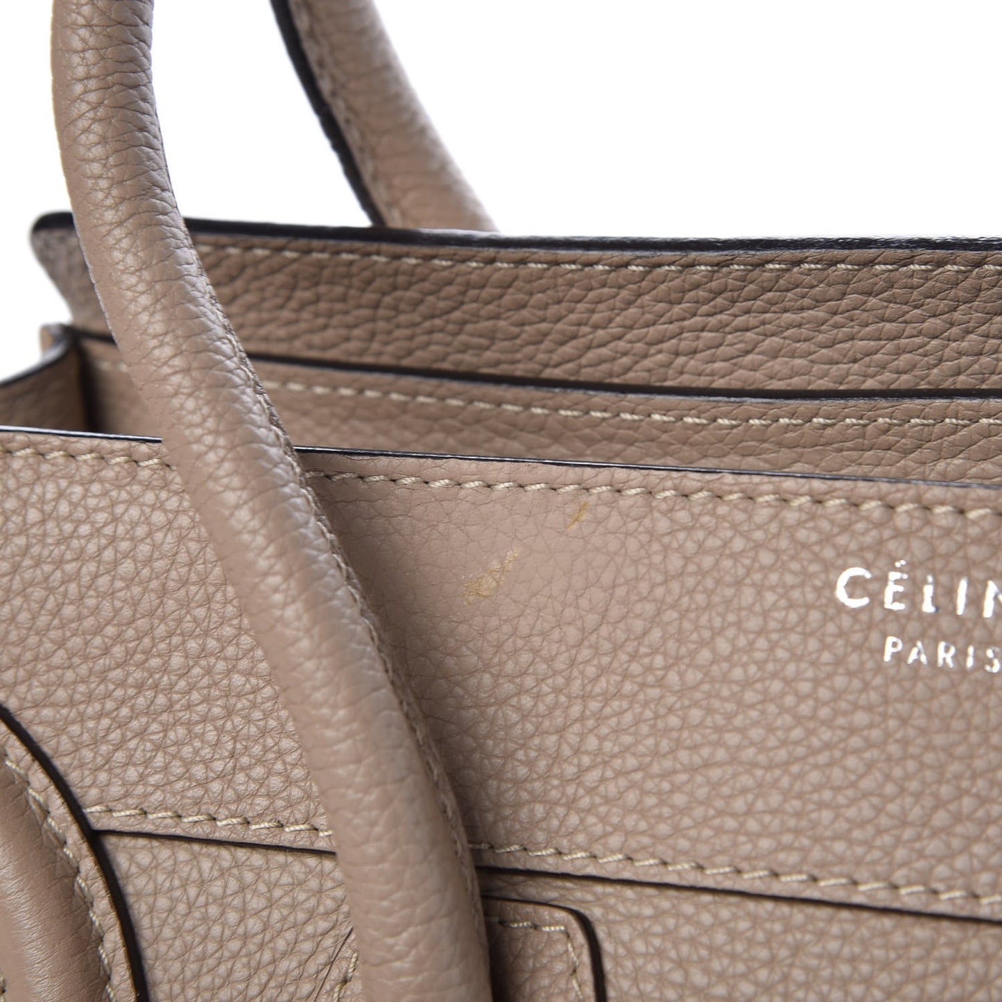 Drummed Calfskin Micro Luggage Dune