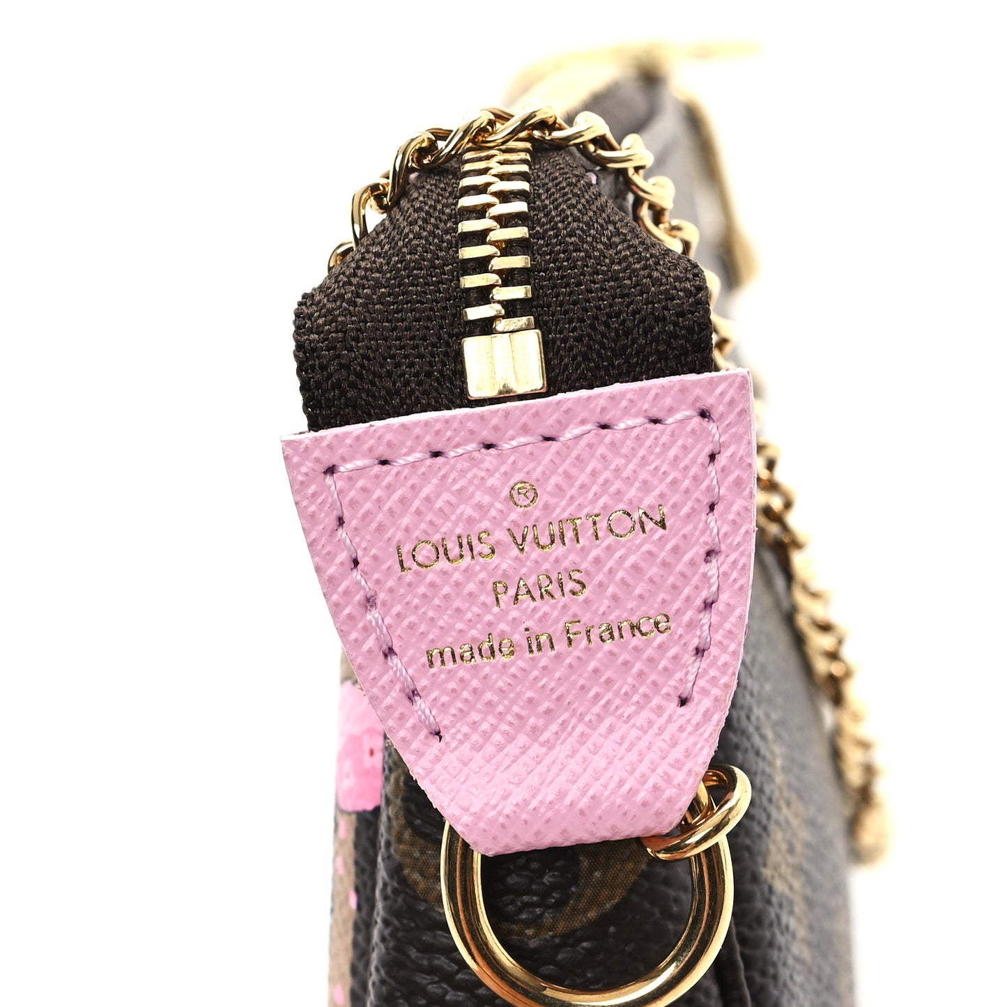 Monogram 2021 Christmas Animation Japanese Garden Mini Pochette Accessories Wisteria Pink
