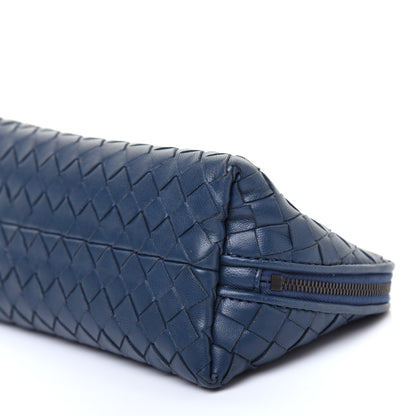 Bottega Veneta Nappa Intrecciato Cosmetic Case Cobalt 7 of 9