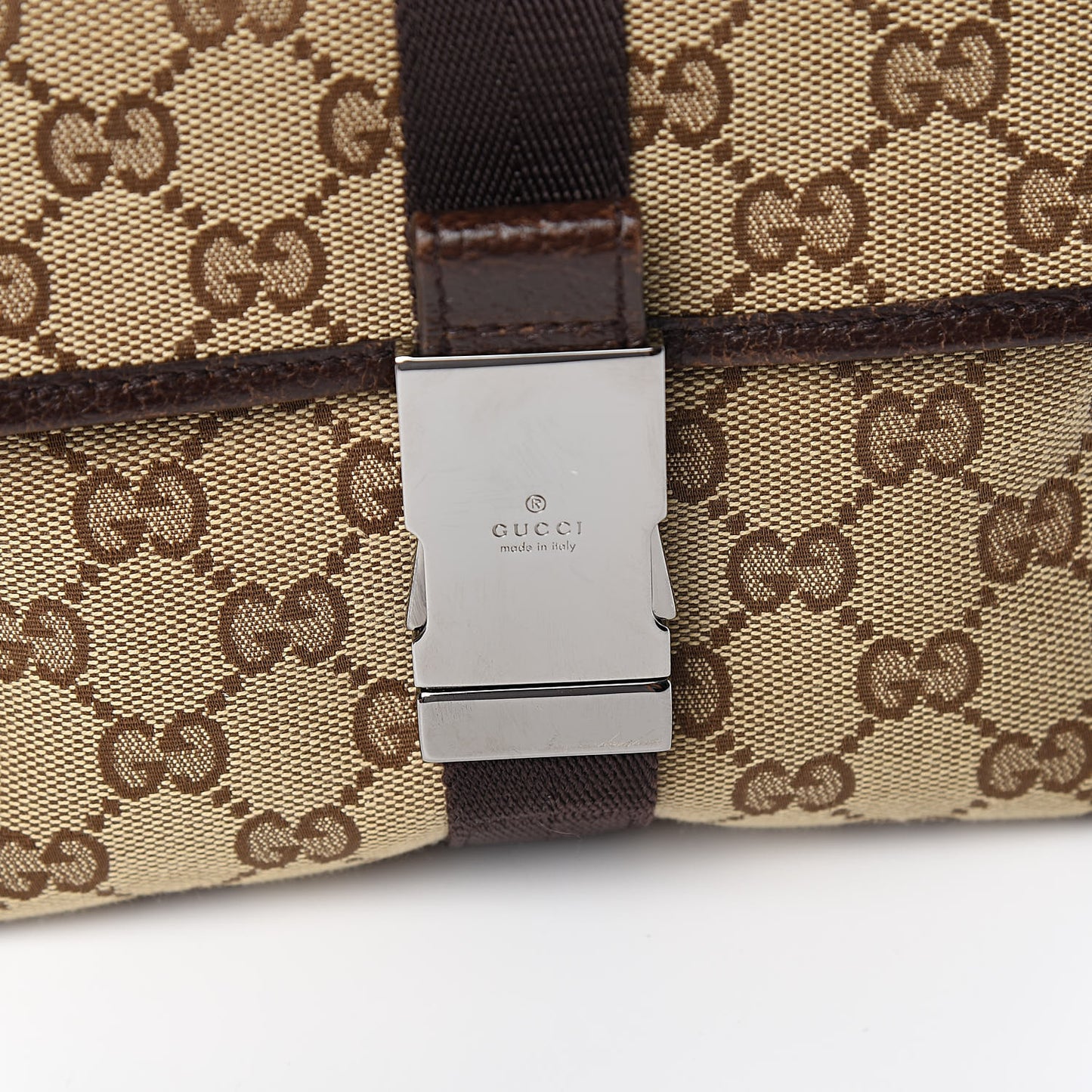 Monogram Waist Pouch Bag Dark Brown