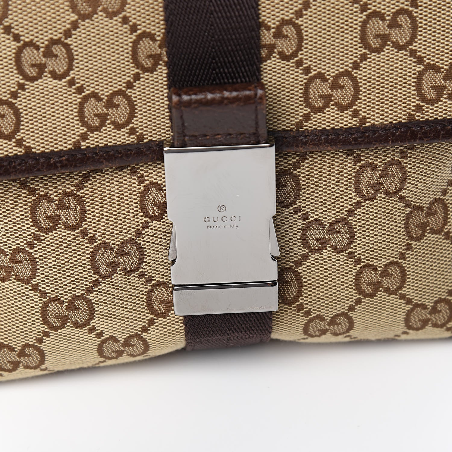 Gucci Monogram Waist Pouch Bag Dark Brown 10 of 10