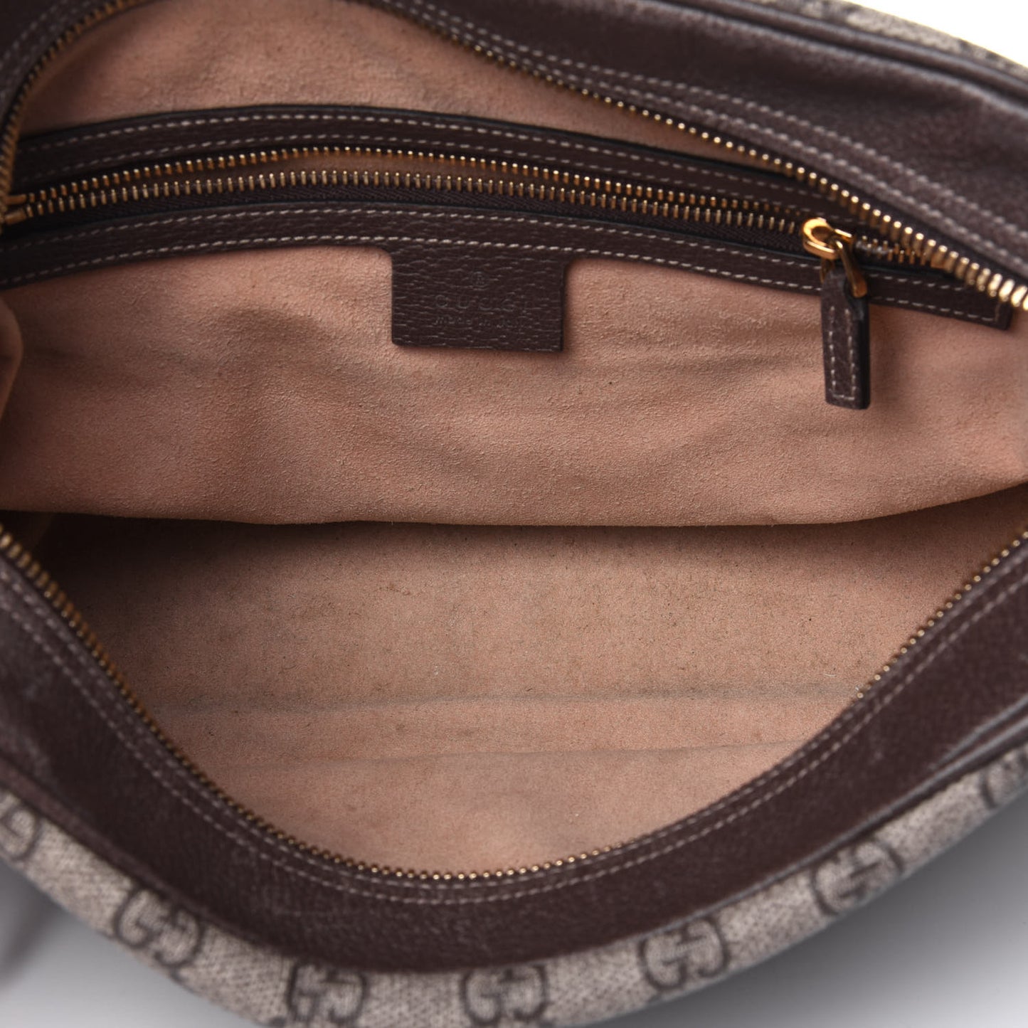 GG Supreme Monogram Web Small Ophidia Shoulder Bag Brown