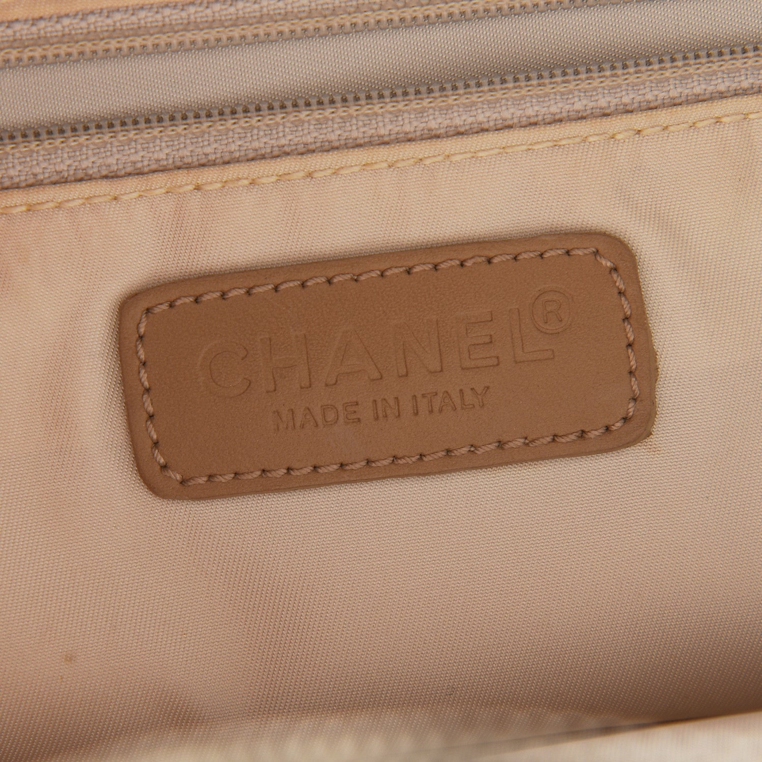 Chanel Nylon Travel Bowler Beige 6 of 9