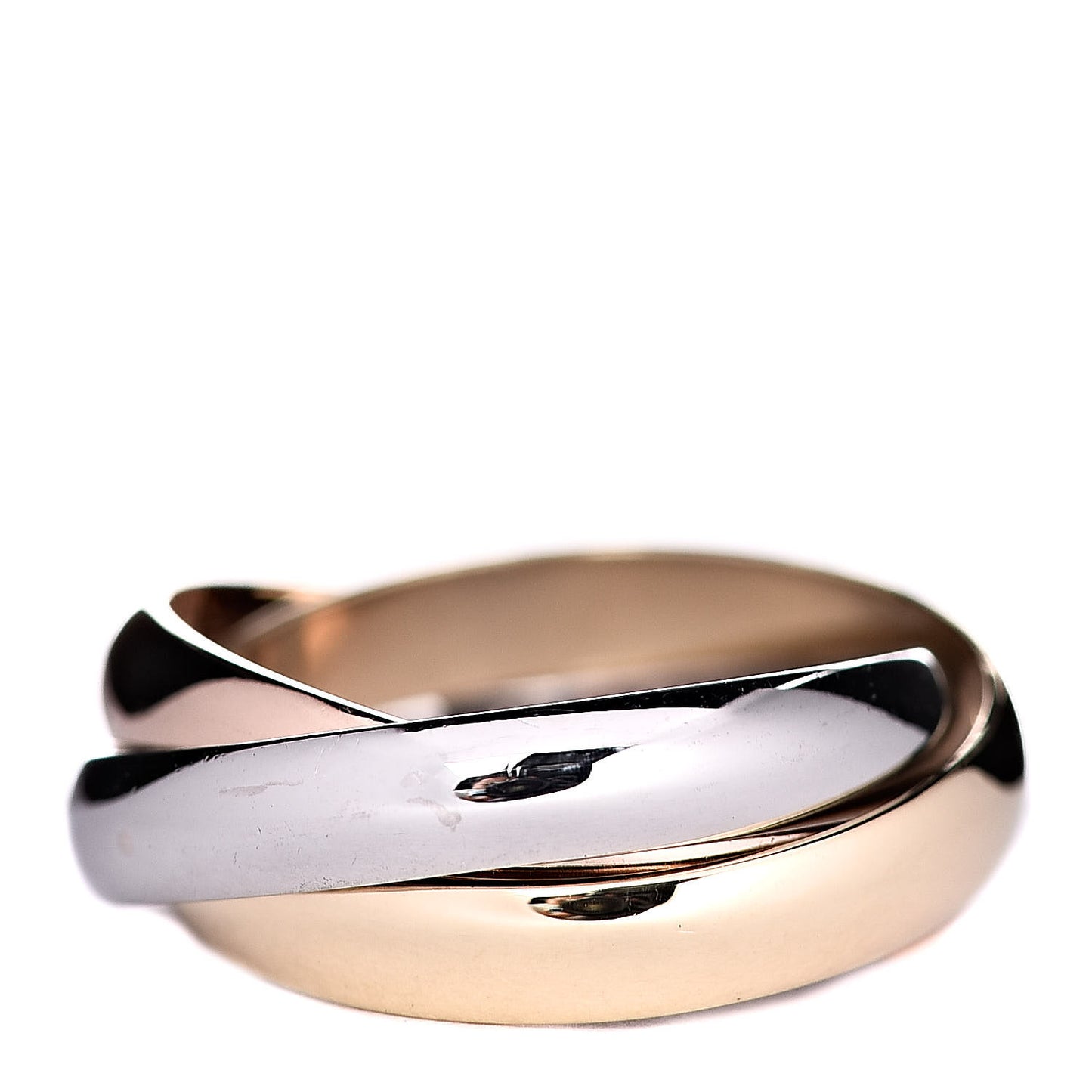 18K Pink Yellow White Gold Classic Les Must De Trinity Ring 51 5.75