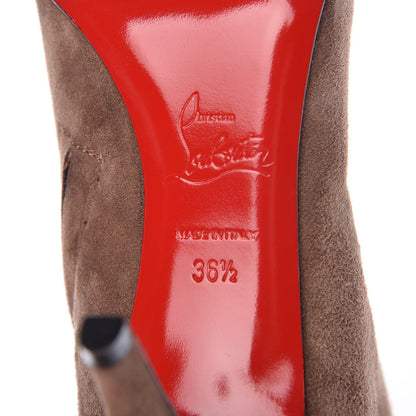 Christian Louboutin Veau Velours Belle 85 Ankle Boots 36.5 Taupe 6 of 7
