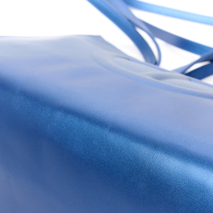 Telfar Metallic Vegan Leather Medium Shopping Bag Cobalt 12 of 12