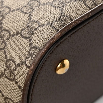 Gucci GG Supreme Monogram Web Medium Top Handle Ophidia Dome Shoulder Bag Brown 11 of 11
