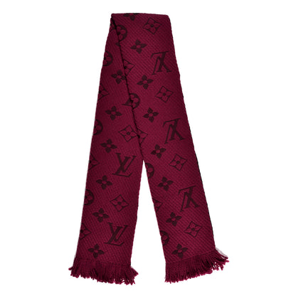 Louis Vuitton Wool Silk Logomania Scarf Cherry 2 of 4