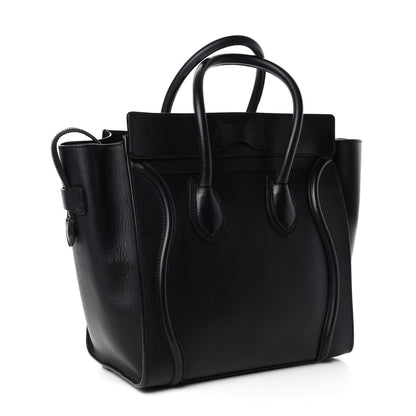 Celine Smooth Calfskin Mini Luggage Black 3 of 13