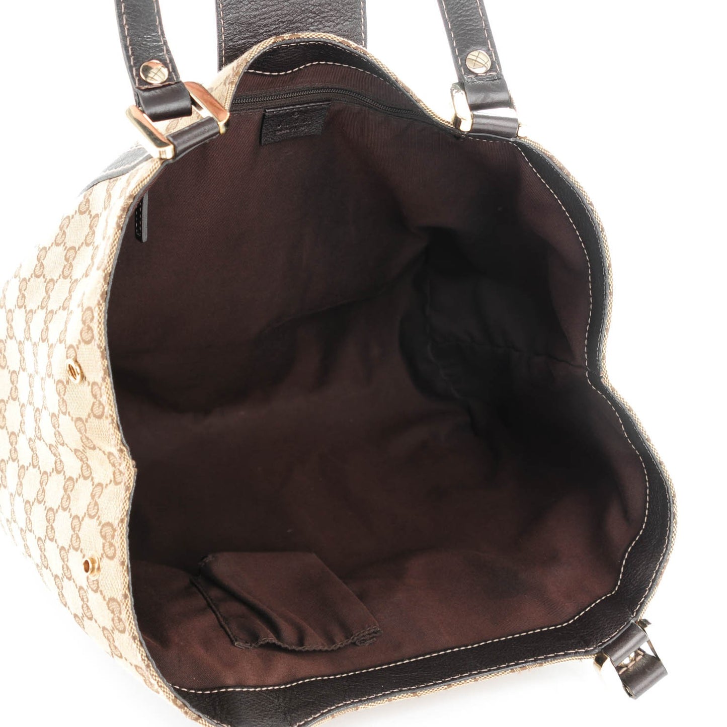Monogram New Ladies Web Tote Dark Brown