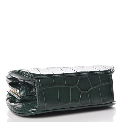 Burberry Alligator Small Frame Bag Dark Green 4 of 9