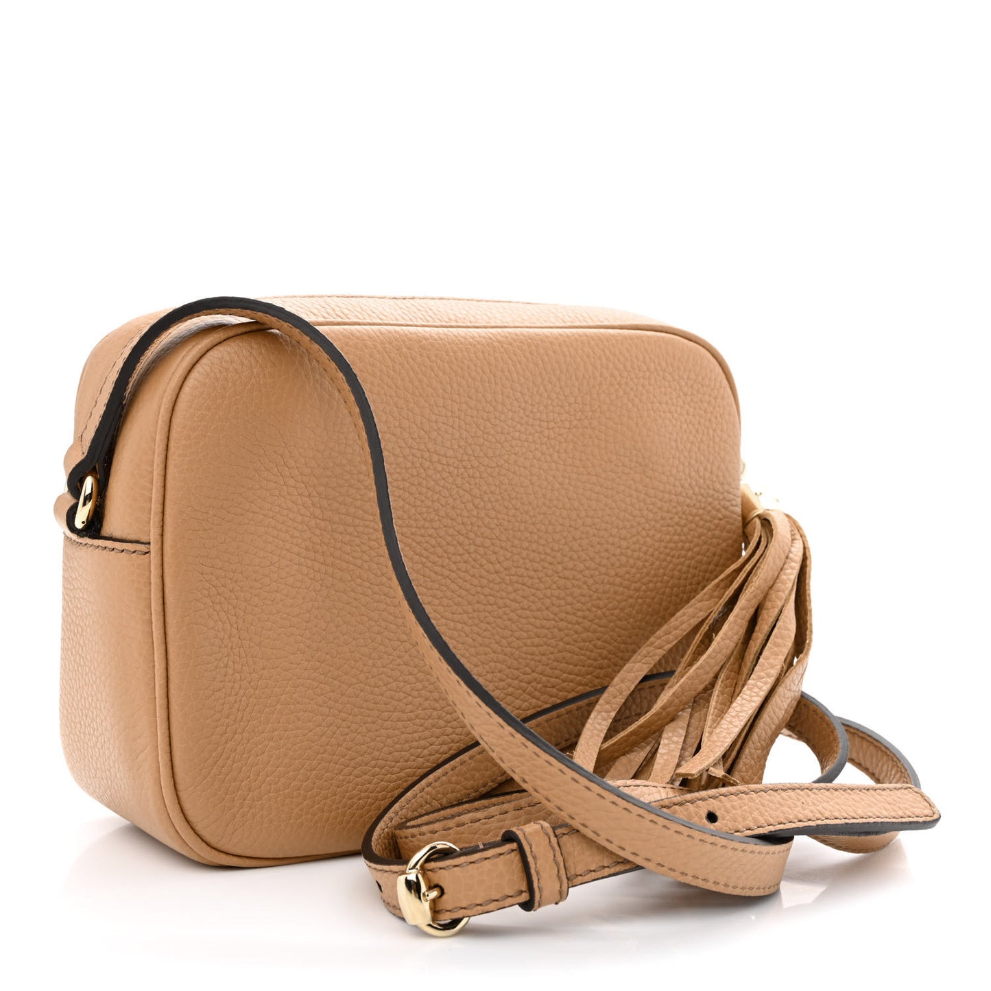 Pebbled Calfskin Small Soho Disco Bag Camelia