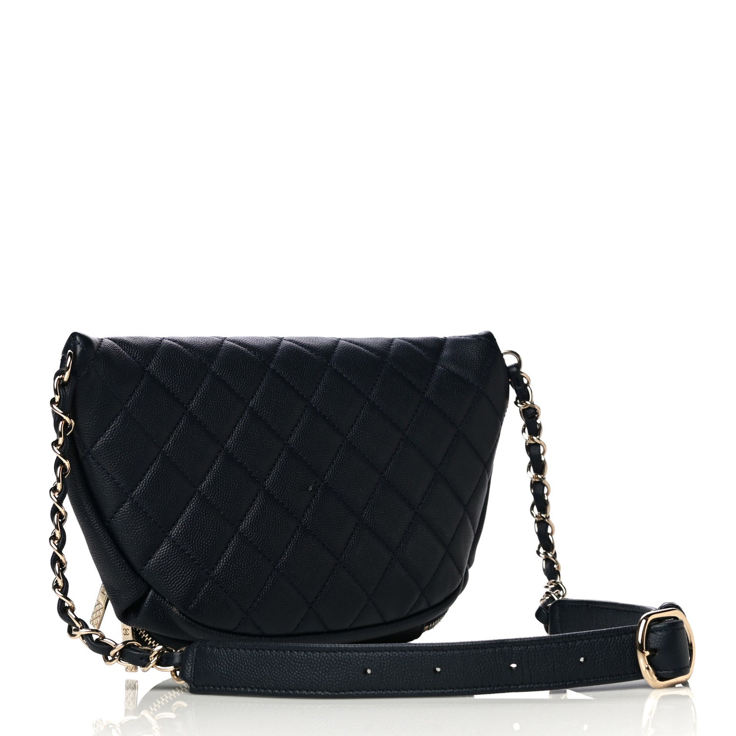 Caviar Quilted Business Affinity Waist Belt Bag Navy