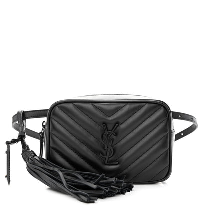 Saint Laurent Calfskin Matelasse Monogram Lou Belt Bag Black 1 of 10
