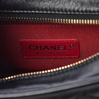 Chanel Aged Calfskin Quilted Small Gabrielle Hobo Black 6 of 8