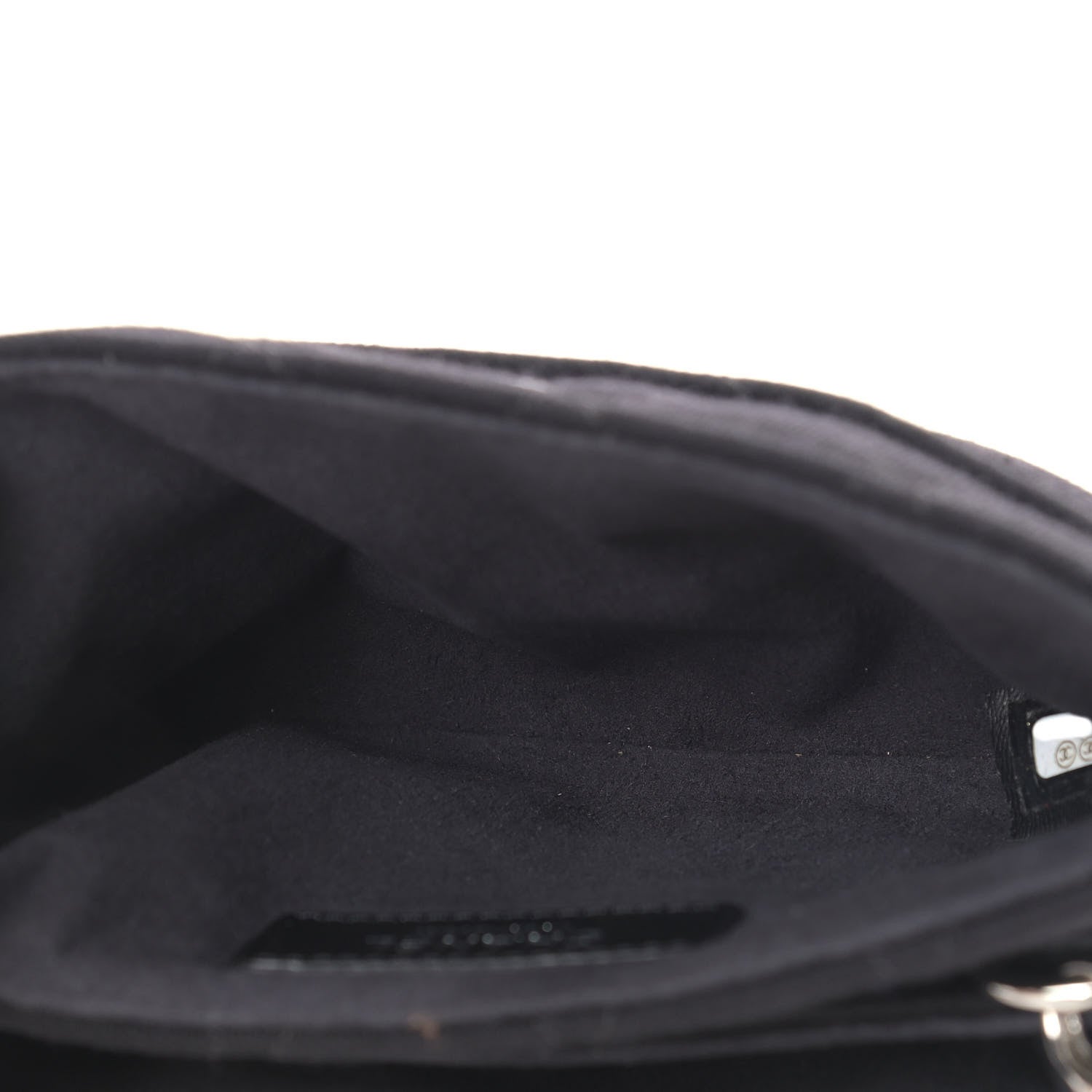 Chanel Jersey Quilted Mini Crossbody Bag Black 5 of 9