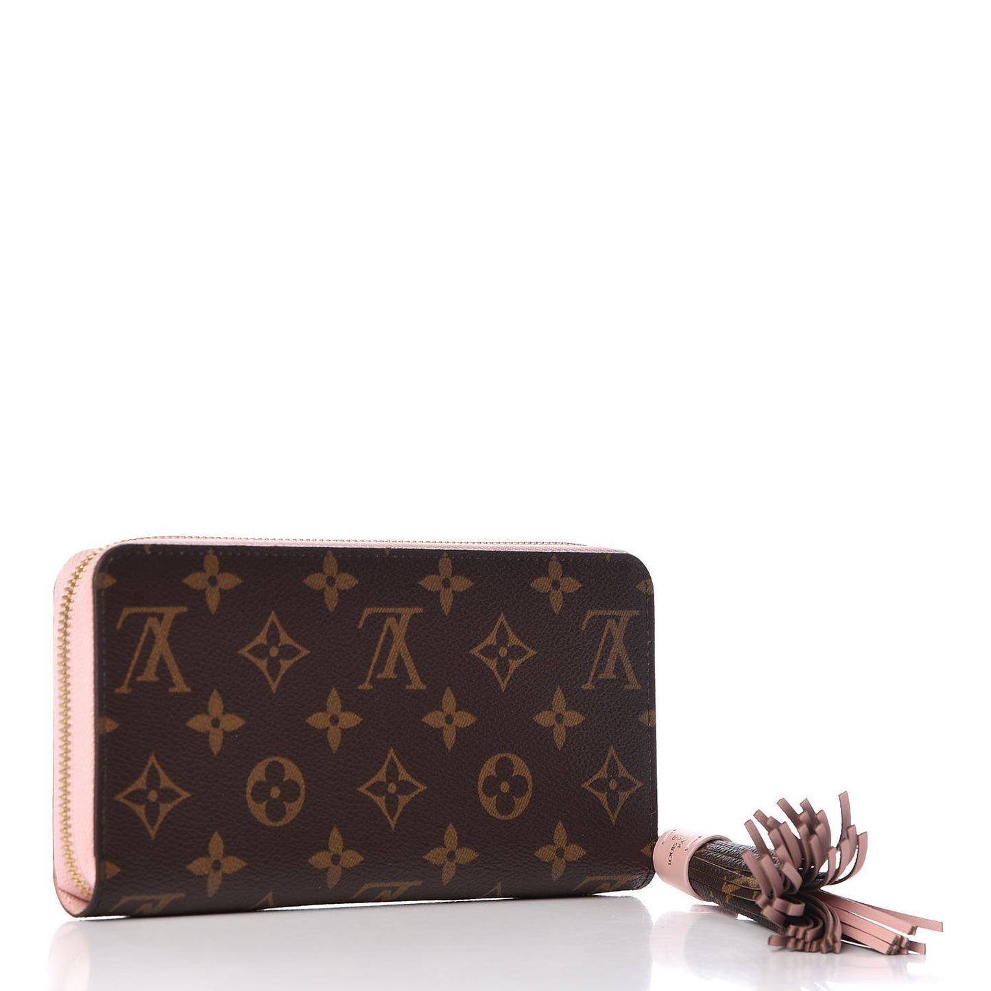 Monogram Pompon Zippy Wallet Rose Ballerine