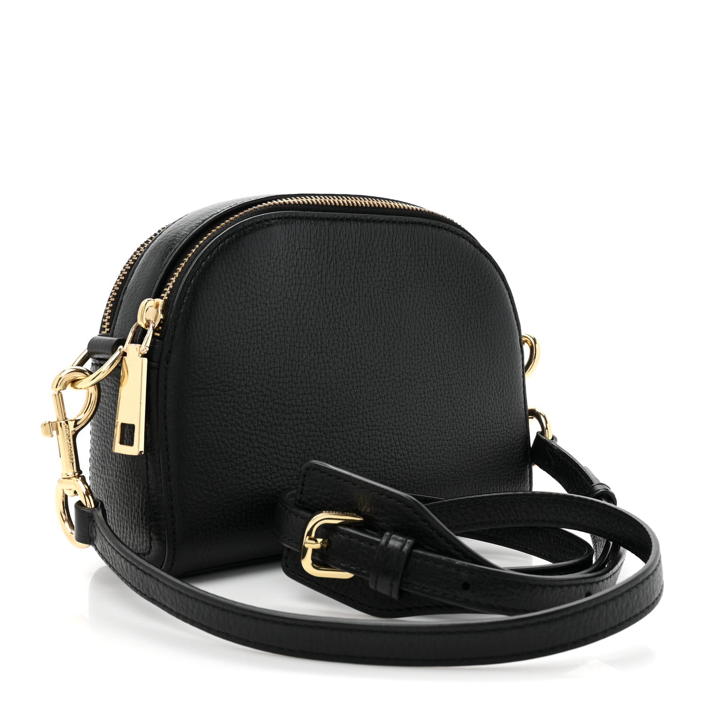 Calfskin Shutter Camera Crossbody Bag Black