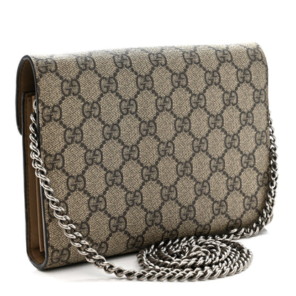 Gucci GG Supreme Monogram Mini Dionysus Chain Wallet Beige Taupe 3 of 15