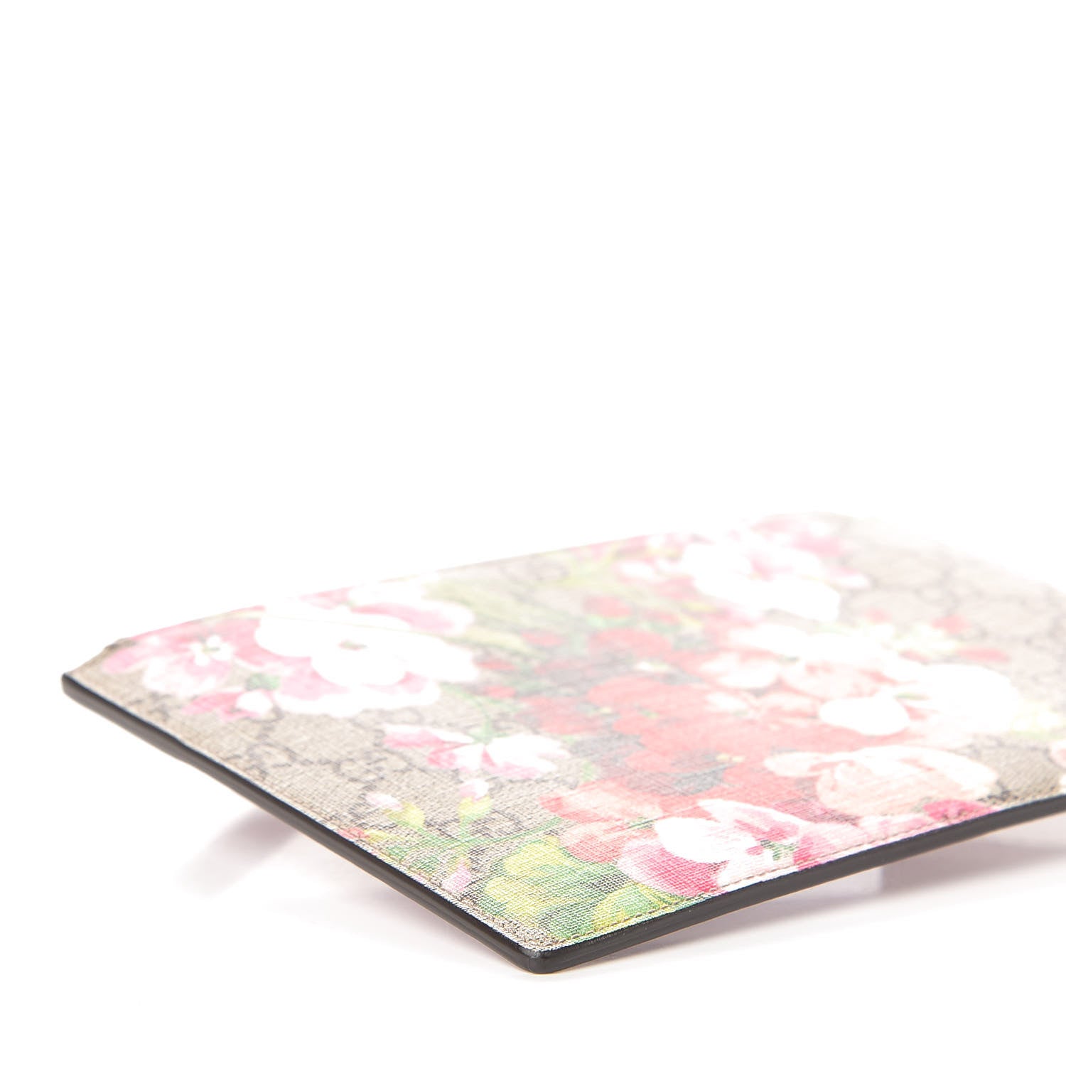 Gucci GG Supreme Monogram Blooms Small Zip Pouch Beige Multicolor Dry Rose 7 of 9
