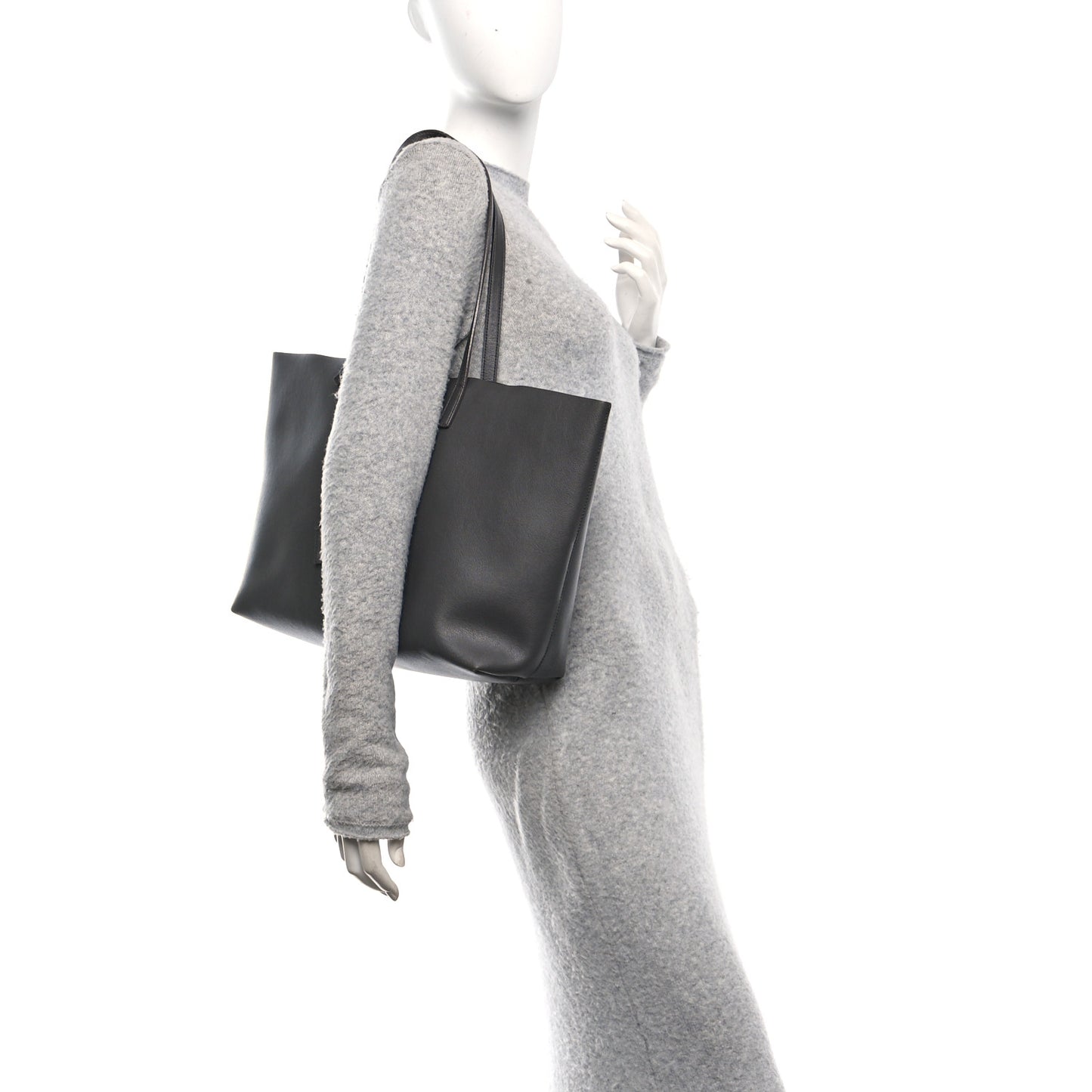 Calfskin Large Shopping Tote Fog