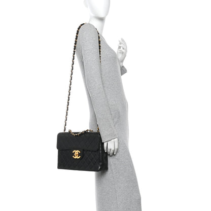 Chanel Lambskin Quilted Jumbo Single Flap Black 2 of 11