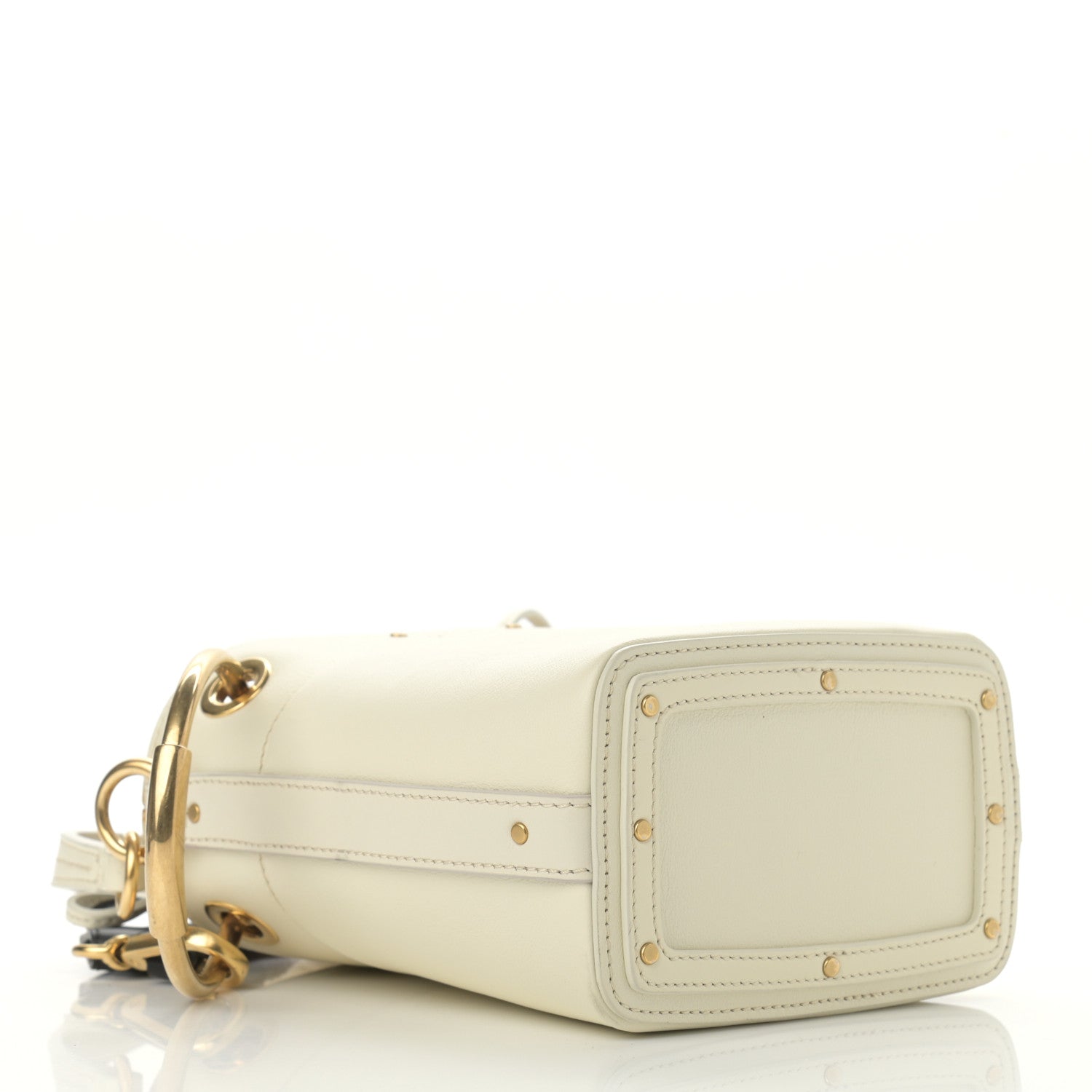 Chloe Smooth Calfskin Mini Roy Bucket Bag Natural White 4 of 11