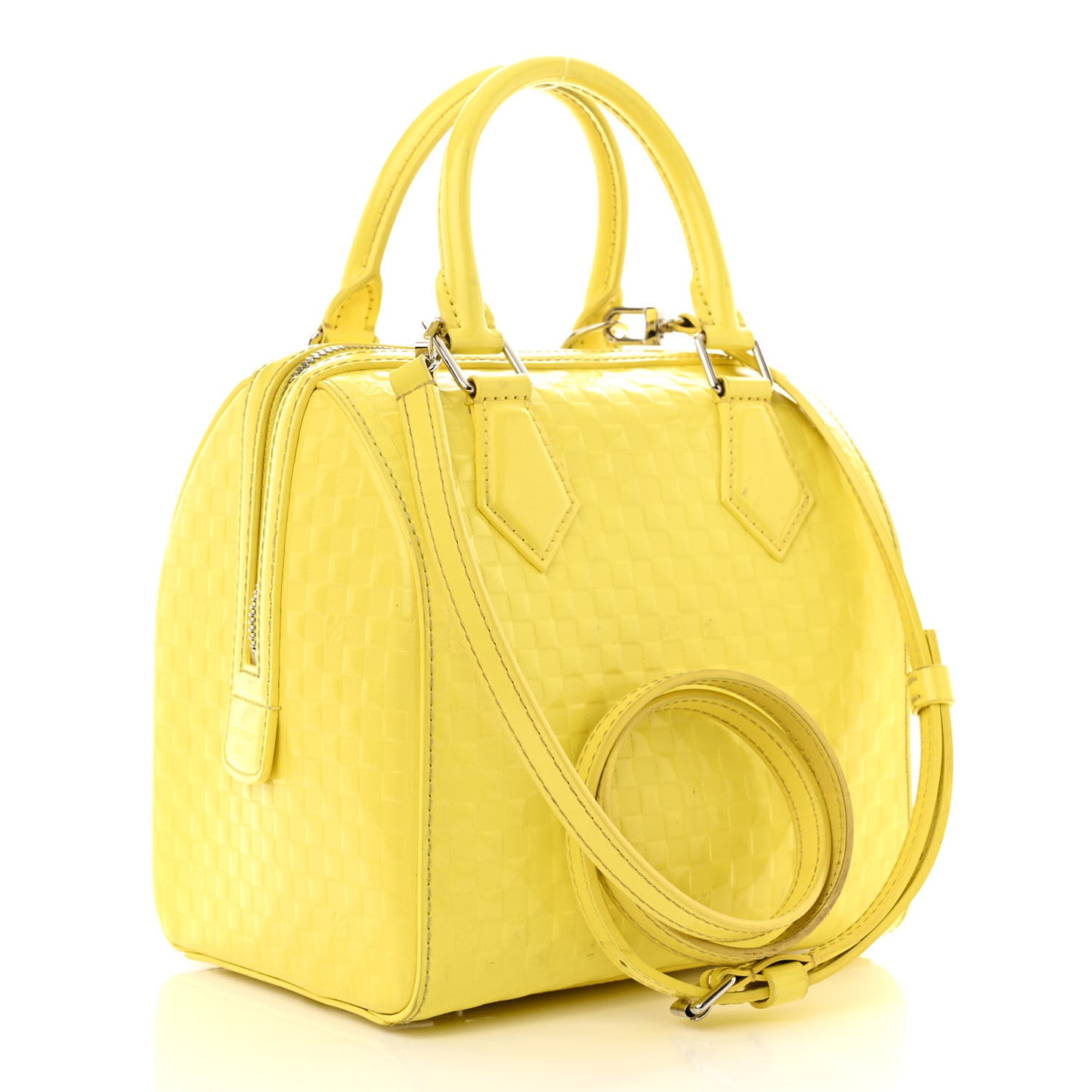 Damier Facette Speedy Cube PM Yellow