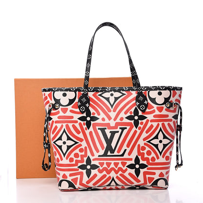 Louis Vuitton Monogram Giant Crafty Neverfull MM Creme Rouge Black 10 of 10
