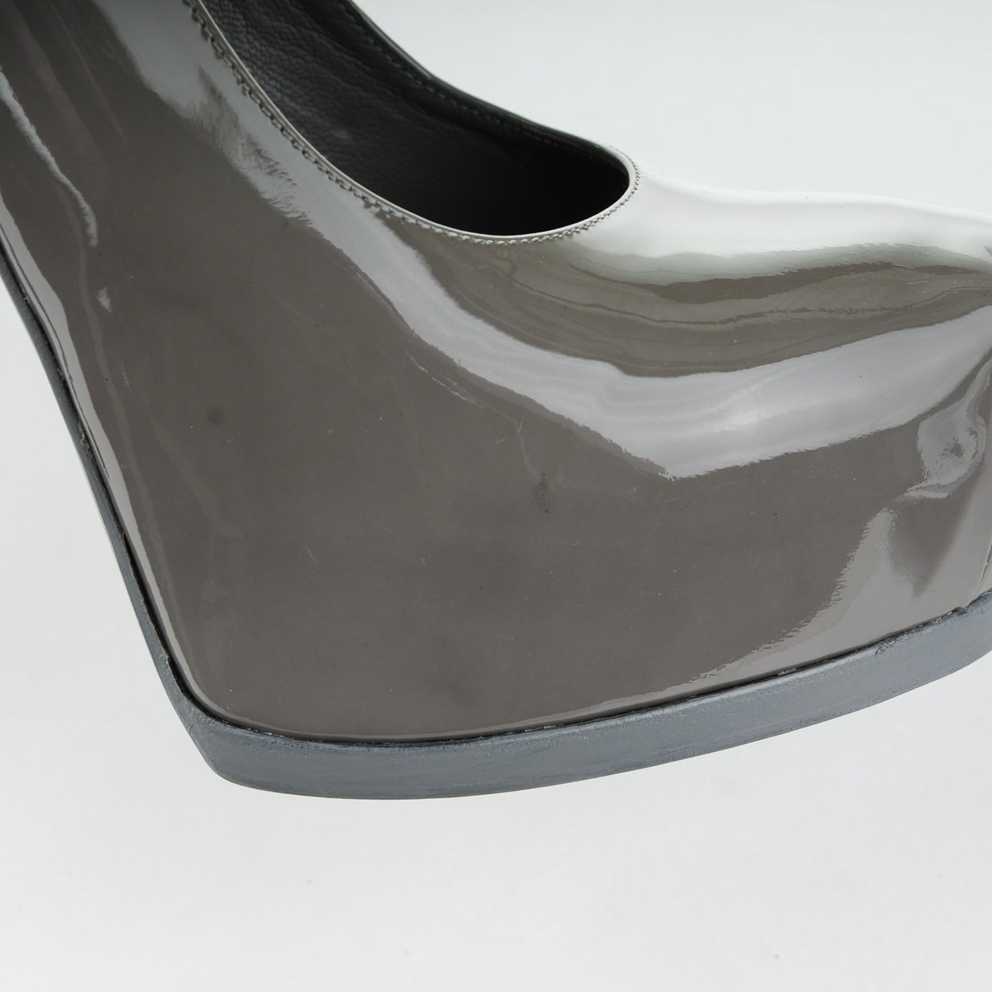Vitello Vernice Tribtoo Slingback Platform Pumps Flannel 40.5