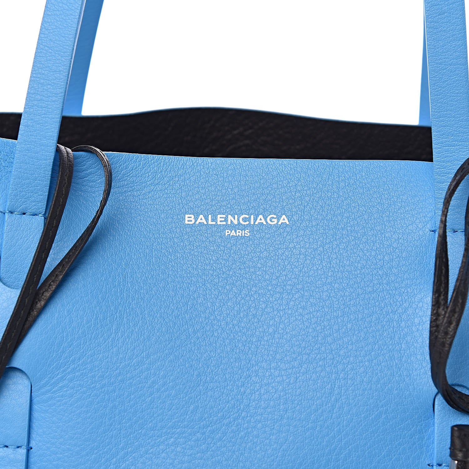 Balenciaga Veau Baltimore Double Sided Small Everyday Tote Bleu Turquoise Black 8 of 11