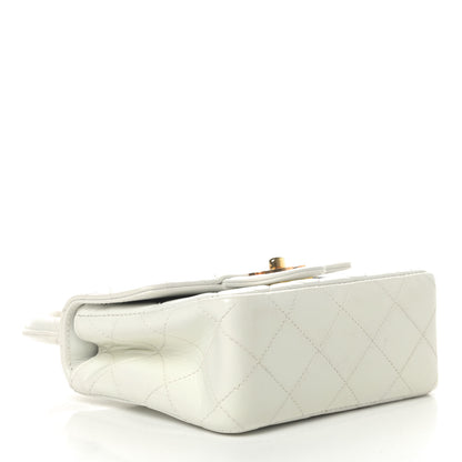 Chanel Lambskin Quilted Mini Top Handle Square Flap White 3 of 7