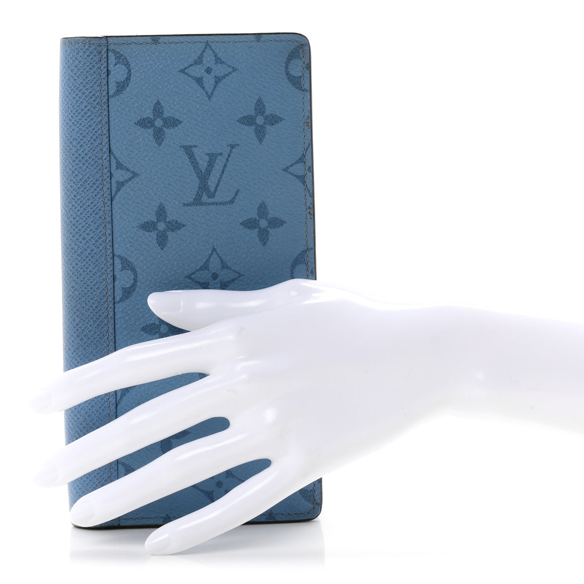 Louis Vuitton Taigarama Brazza Wallet NM Denim 2 of 7