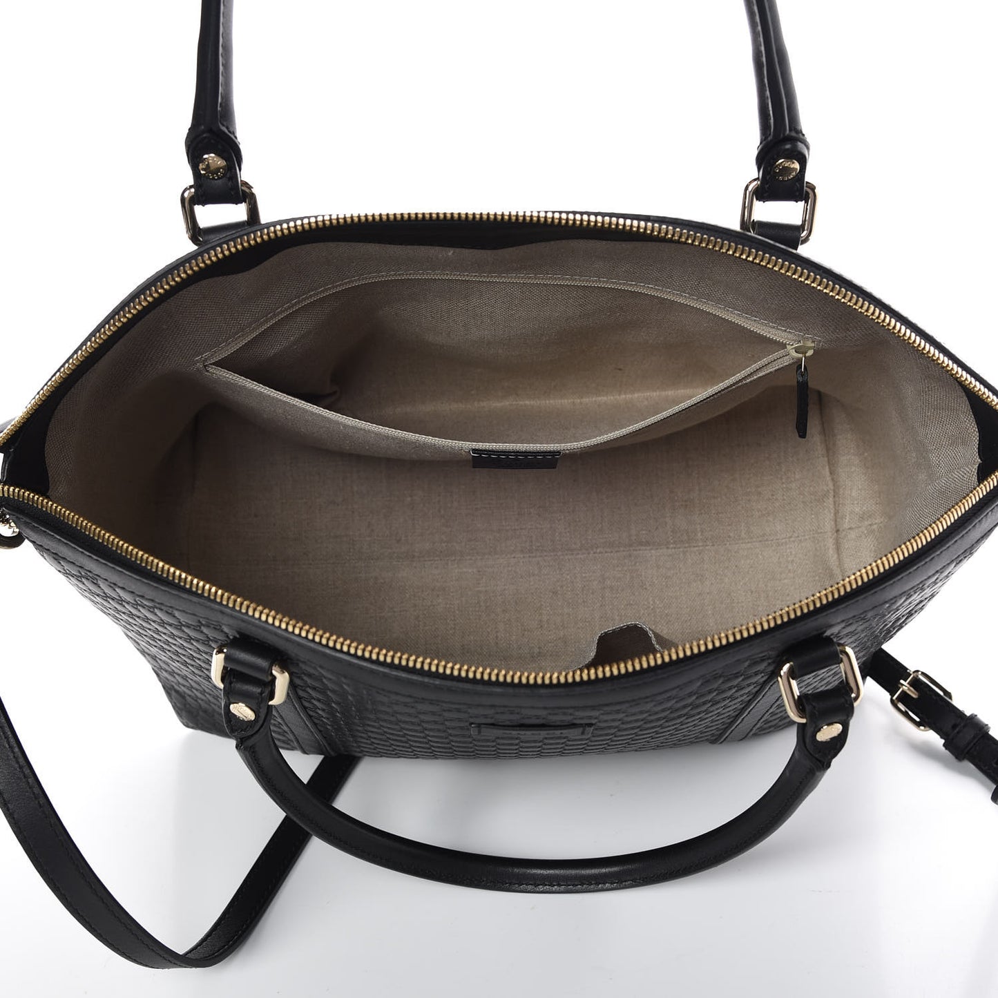 Soft Microguccissima Dome Satchel Black