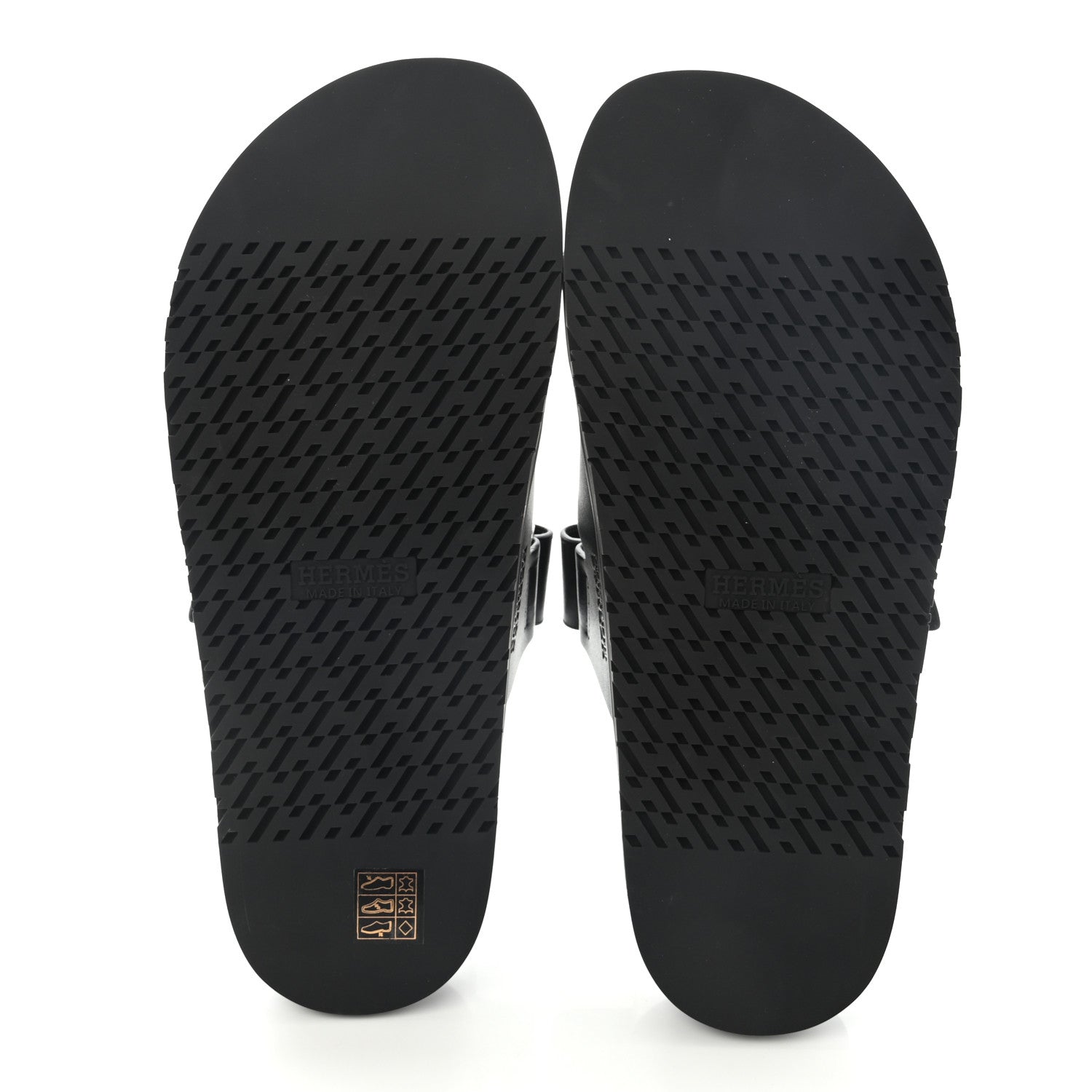 Hermes Calfskin Mens Chypre Sandals 43 Black 5 of 8