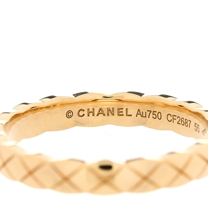 Chanel 18K Yellow Gold Mini Coco Crush Ring 55 7.25 4 of 5