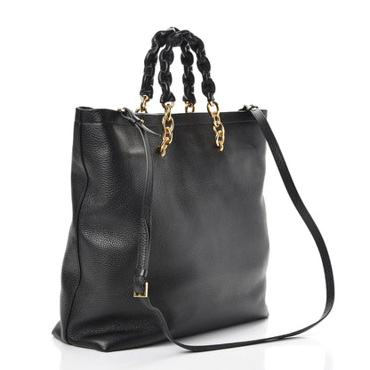 Tom Ford Grained Calfskin Large Carine Tote Black 3 of 6