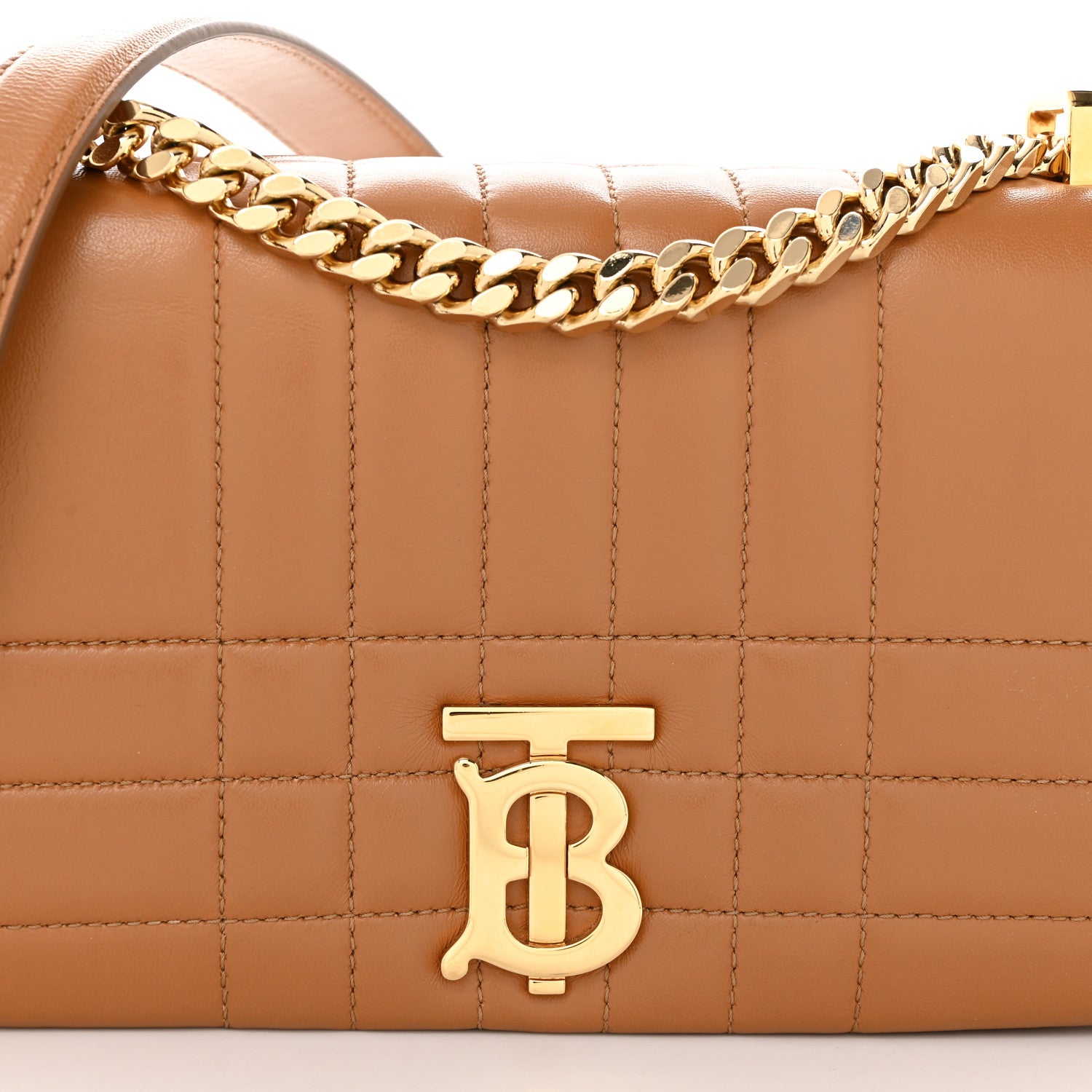 Burberry Lambskin Quilted Small Lola Bag Maple Brown 8 of 10