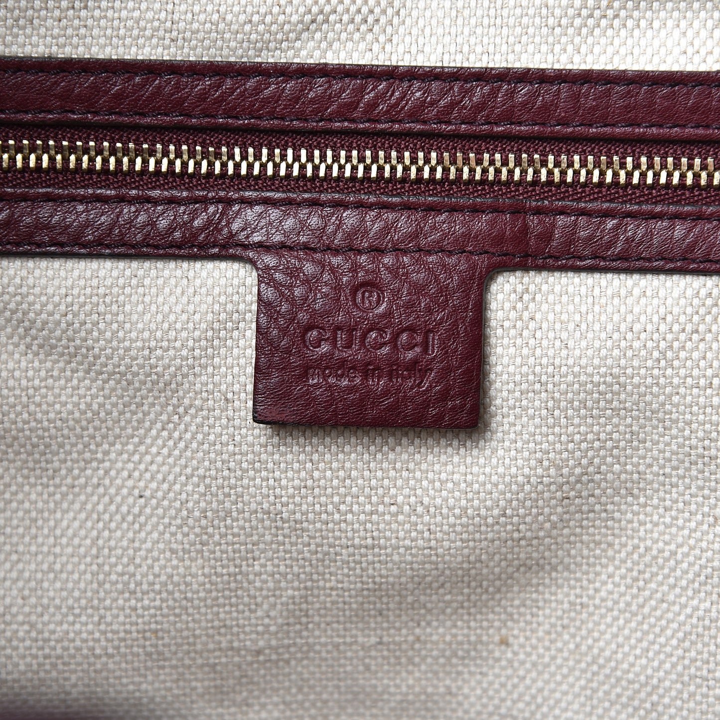 Pebbled Calfskin Large Soho Shoulder Bag Bordeaux